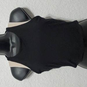 2/$30 The Naked Wardobe Racerback Black Crop Tank Size Large